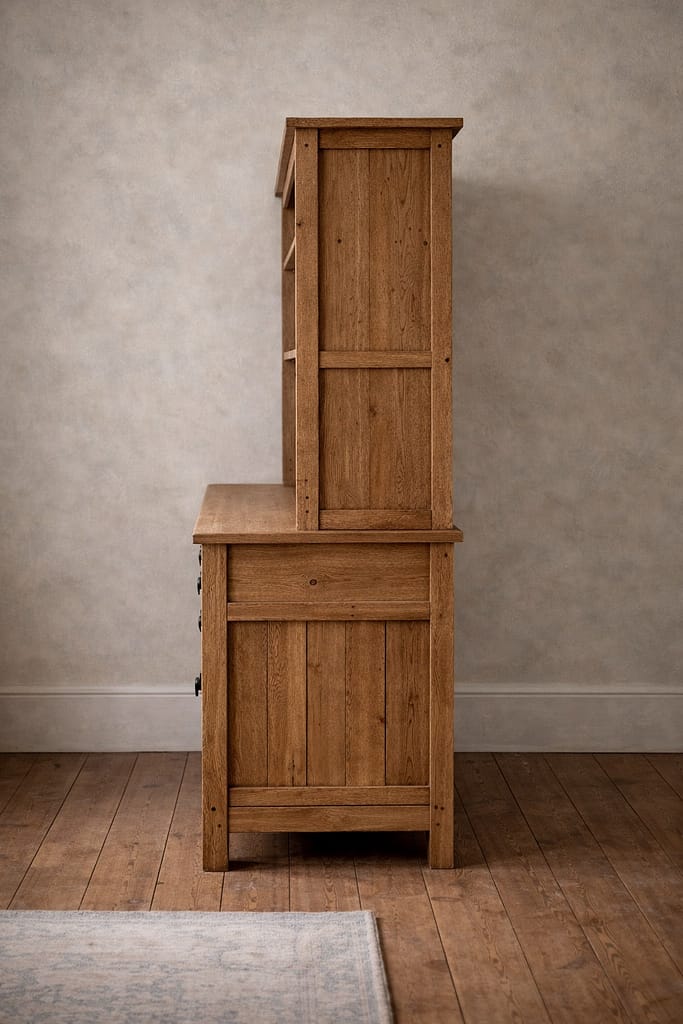 Bespoke pantry side detail built for a freestanding kitchen pantry