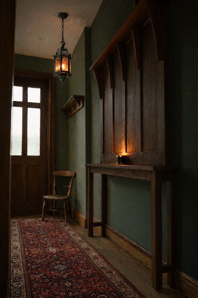 Bespoke oak hallway furniture